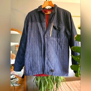 Vans Mens Bomber Jacket Quilted Blue, M